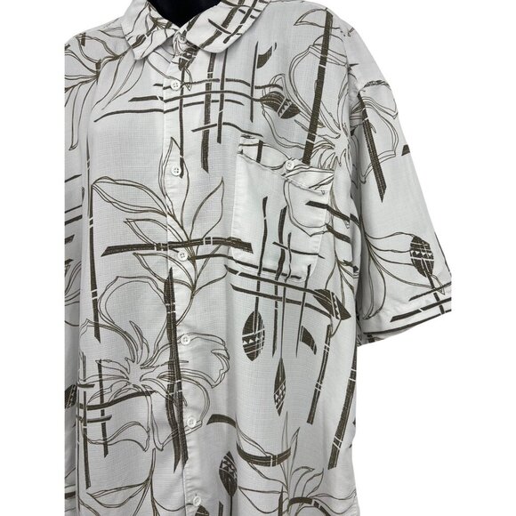 Quiksilver Waterman Collection Mens Comfort Fit Button-Up Shirt XXL Rayon - Picture 3 of 9